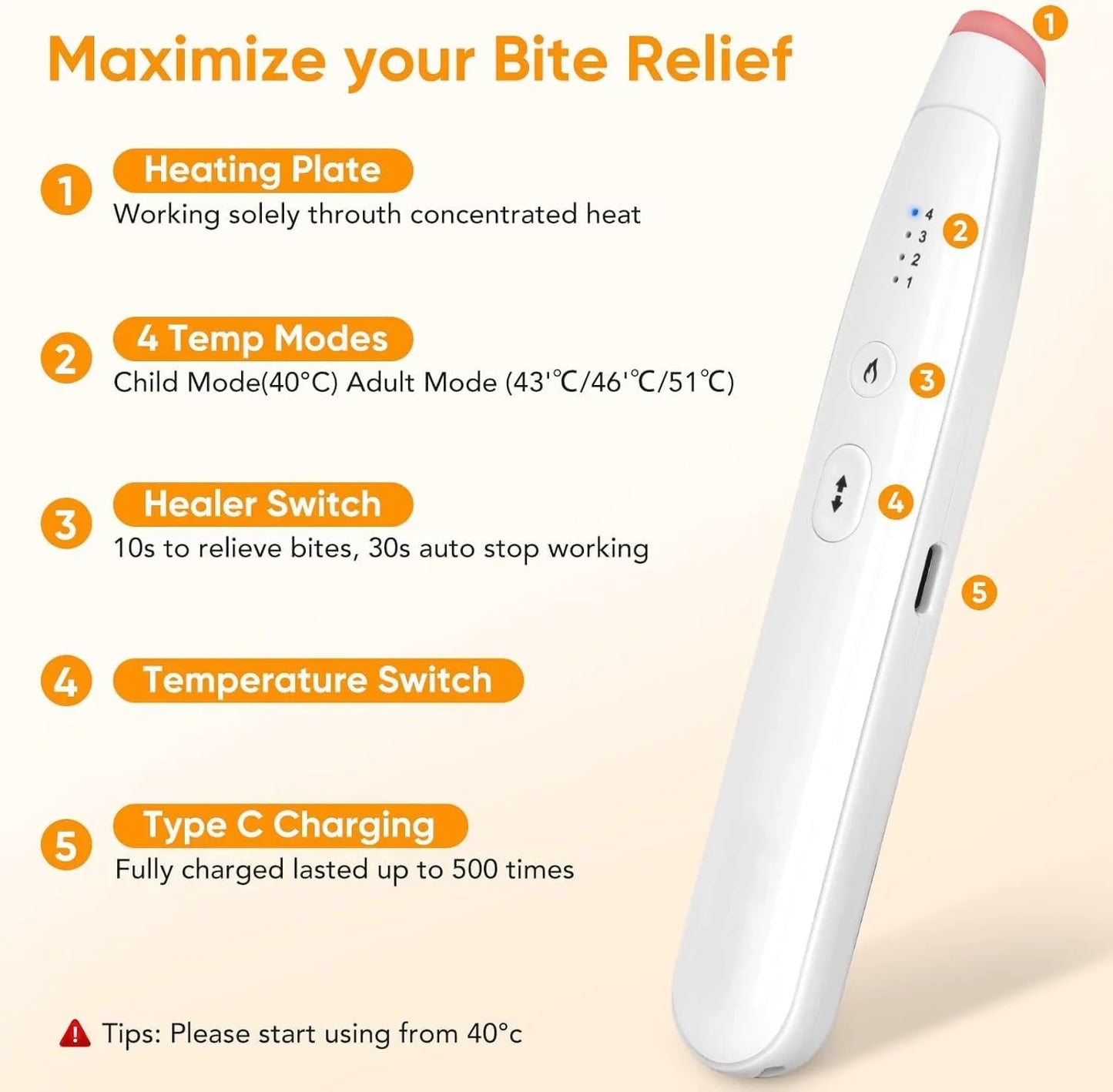 Fast Itch Relief Pen 🦟 Portable Drug-Free Heat Therapy