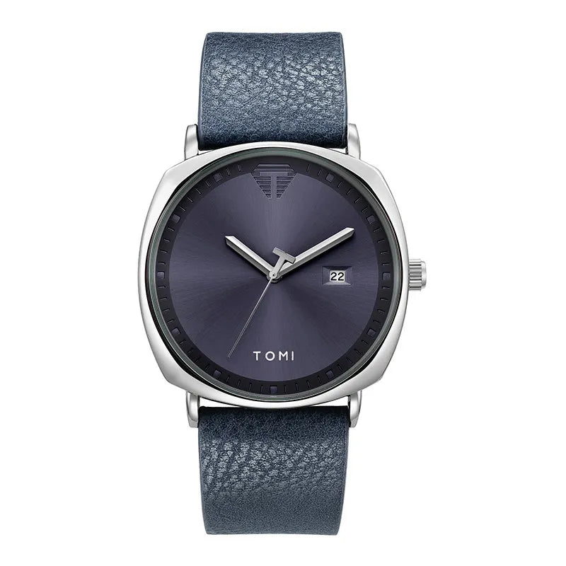 Classic Men's Quartz Analog Watch, Sapphire Crystal, Premium Leather Strap