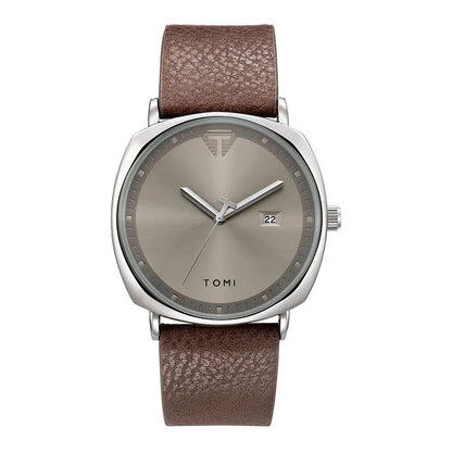 Classic Men's Quartz Analog Watch, Sapphire Crystal, Premium Leather Strap