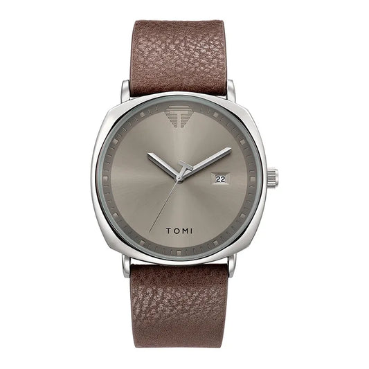 Classic Men's Quartz Analog Watch, Sapphire Crystal, Premium Leather Strap