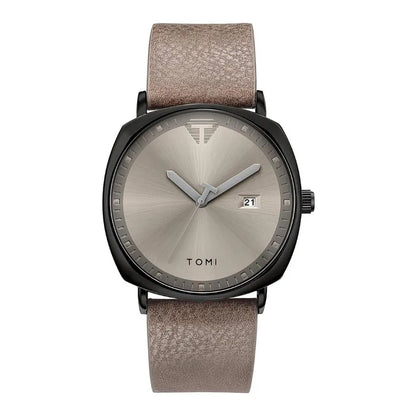 Classic Men's Quartz Analog Watch, Sapphire Crystal, Premium Leather Strap