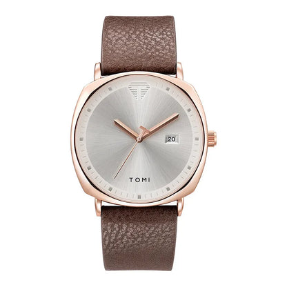 Classic Men's Quartz Analog Watch, Sapphire Crystal, Premium Leather Strap
