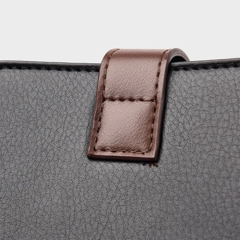 Women’s Genuine Leather Crossbody Messenger Bag With 4 Compartments, Secure Zipper Closure