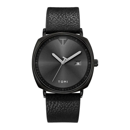 Classic Men's Quartz Analog Watch, Sapphire Crystal, Premium Leather Strap