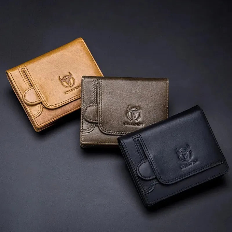 Men's Leather Wallet With RFID Protection, 15 Card Slots, Secure Zip Storage