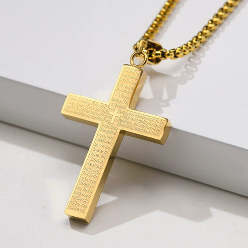 Christian Bible Verse Cross Necklace