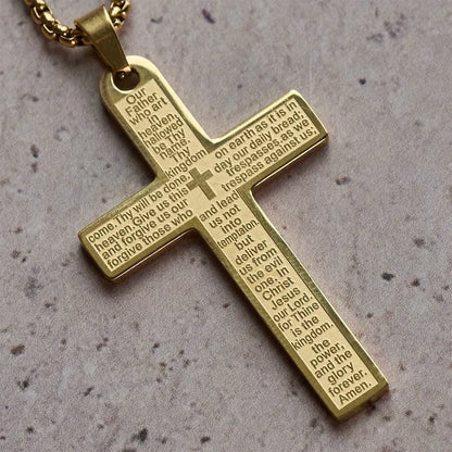 Christian Bible Verse Cross Necklace