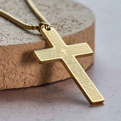 Christian Bible Verse Cross Necklace