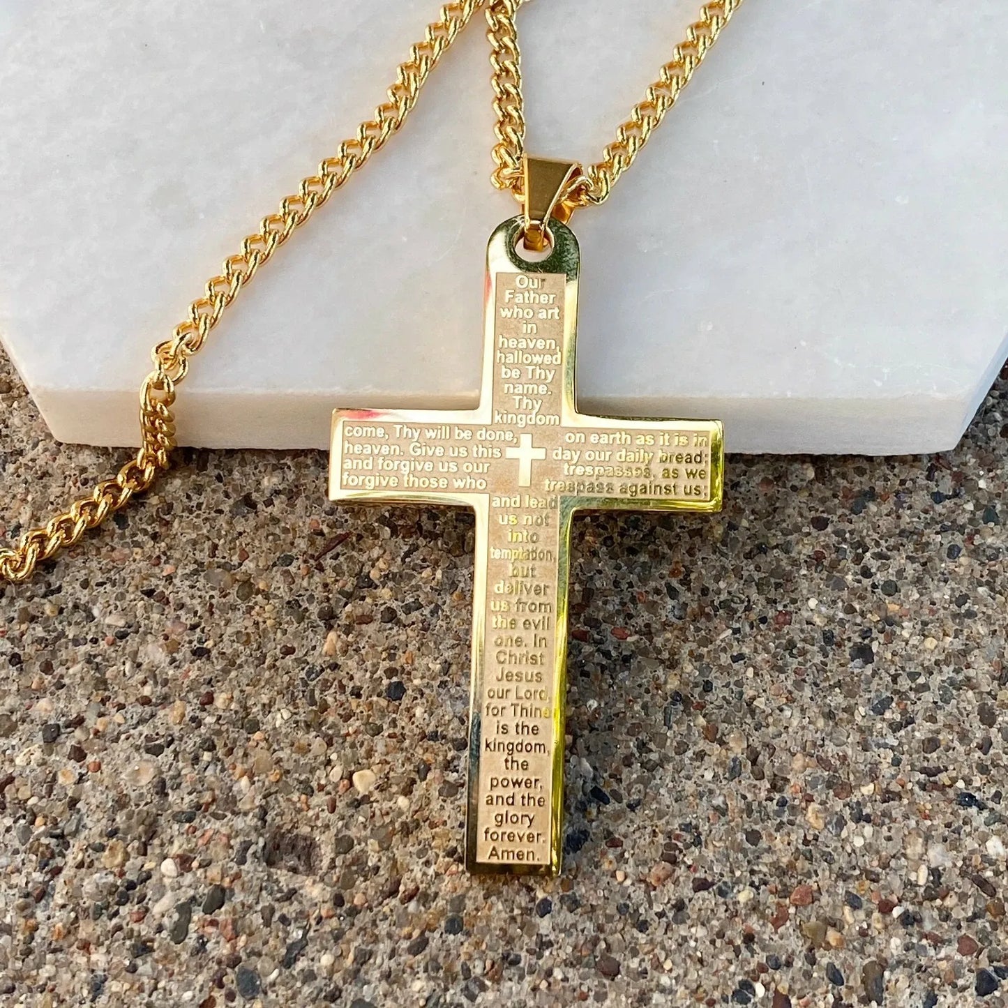 Christian Bible Verse Cross Necklace