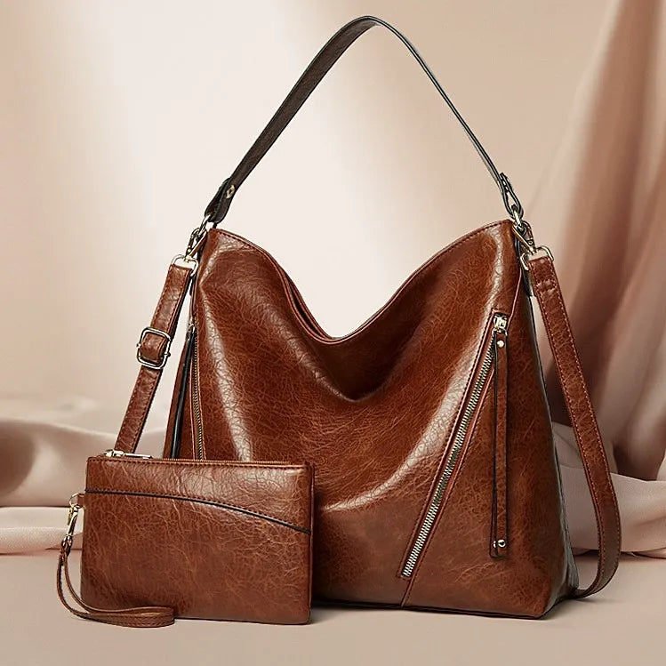 Women's Multi-Pocket Anti-Theft Handbag + FREE Zip Wallet