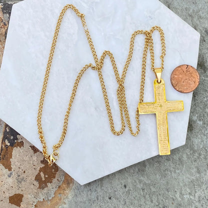 Christian Bible Verse Cross Necklace