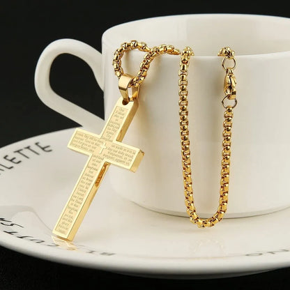 Christian Bible Verse Cross Necklace