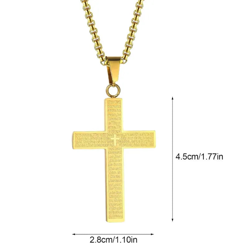 Christian Bible Verse Cross Necklace