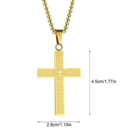 Christian Bible Verse Cross Necklace