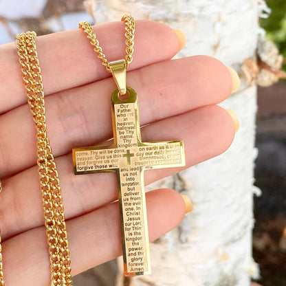 Christian Bible Verse Cross Necklace