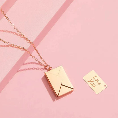 Love Letter Envelope Locket Necklace