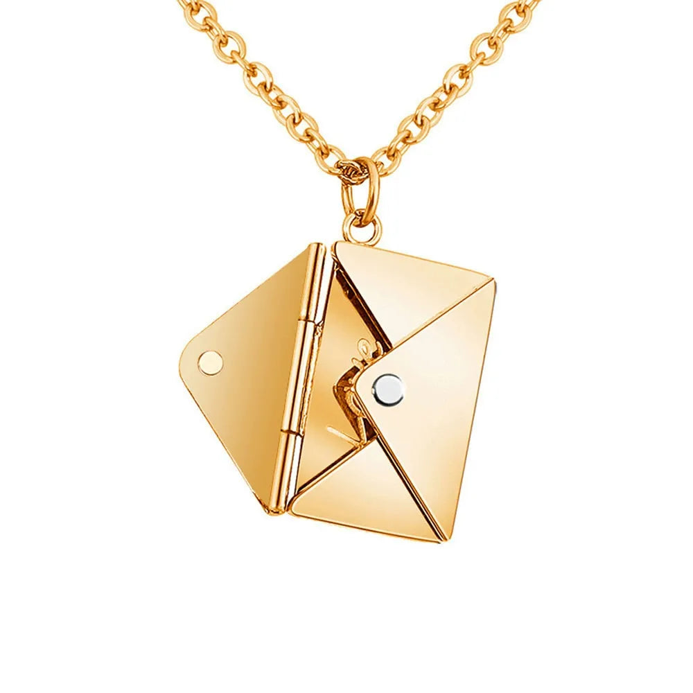 Love Letter Envelope Locket Necklace