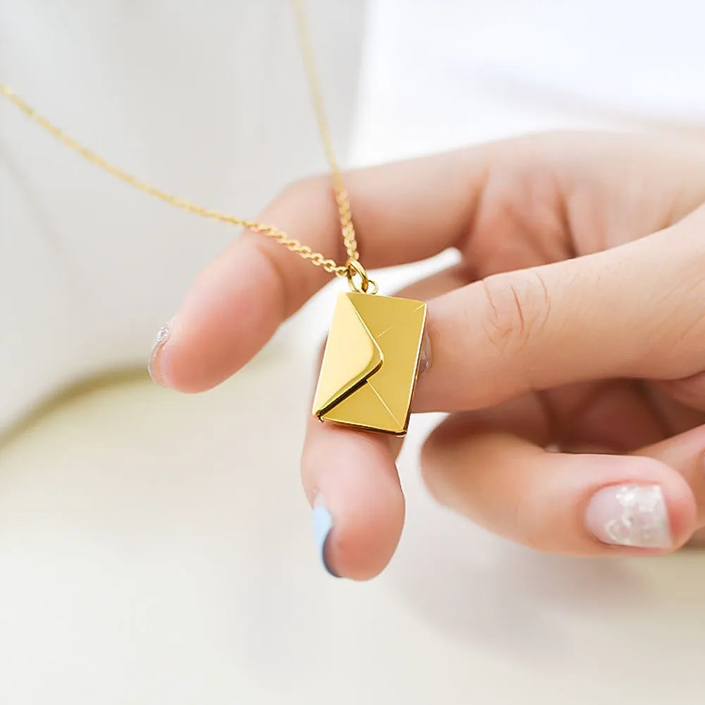 Love Letter Envelope Locket Necklace